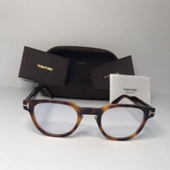 💯 Original Tom Ford FT5783-D-B 053 Men's Blonde Havana Frame Eyeglasses - Picture 1 of 9